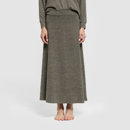 Falda midi evase new punto extra suave faldas
