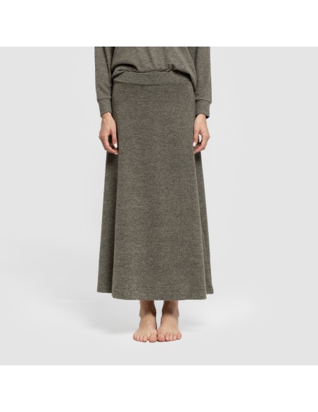 Falda midi evase new punto extra suave faldas