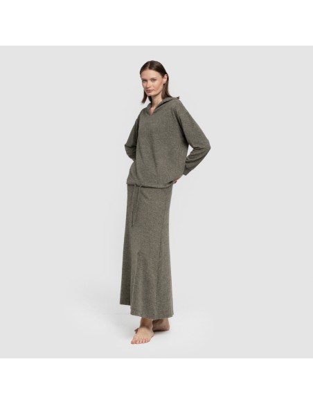 Falda midi evase new punto extra suave faldas