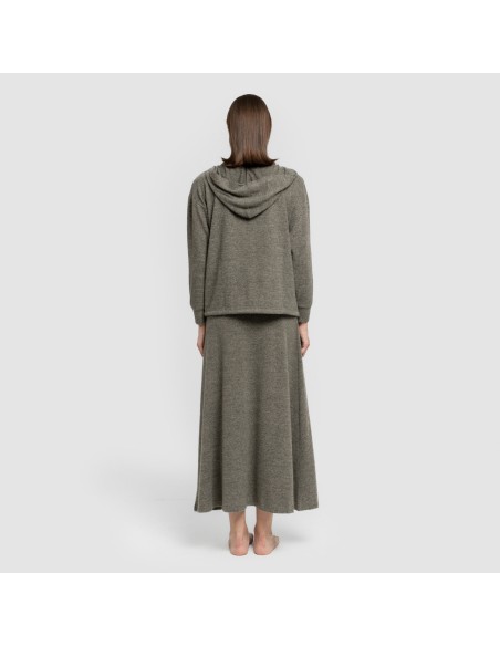 Falda midi evase new punto extra suave faldas