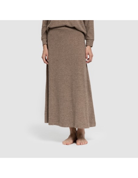 Falda midi evase new punto extra suave faldas