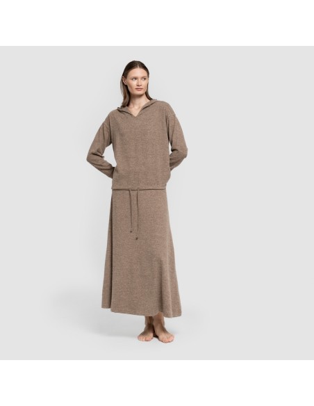 Falda midi evase new punto extra suave faldas