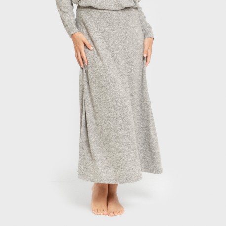 Falda midi evase new punto extra suave faldas