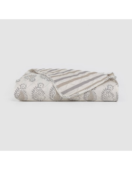 Colcha bouti Indonesia gris - verde colcha-bouti