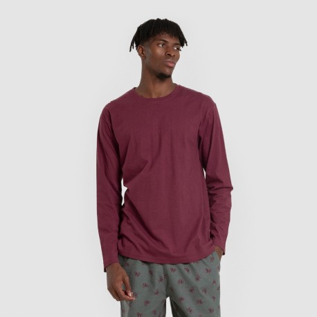 Pijama hombre franela Sierpes burdeos pijamas-largos-hombre