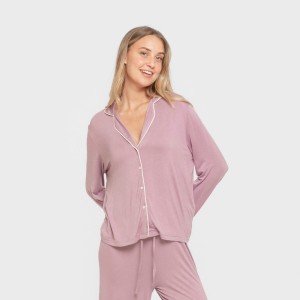 Pijama manga larga camisero...