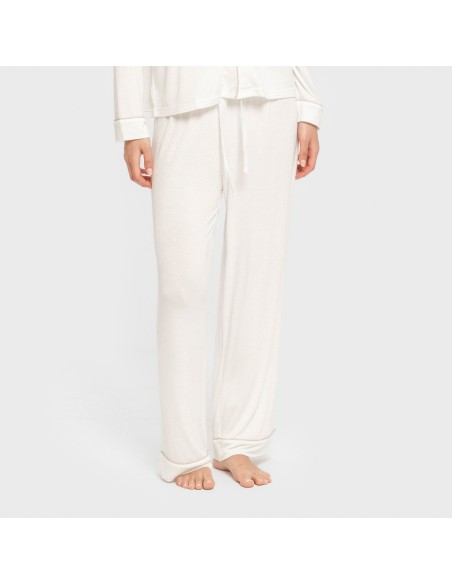 Pijama manga larga camisero viscosa punto mujer pijamas-largos-de-mujer