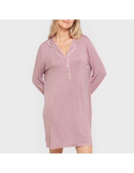 Camisón camisero viscosa punto mujer vestidos-y-blusones-mujer