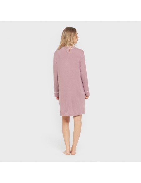 Camisón camisero viscosa punto mujer vestidos-y-blusones-mujer