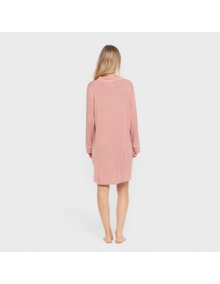 Camisón camisero viscosa punto mujer vestidos-y-blusones-mujer