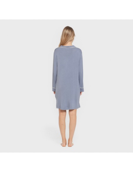 Camisón camisero viscosa punto mujer vestidos-y-blusones-mujer