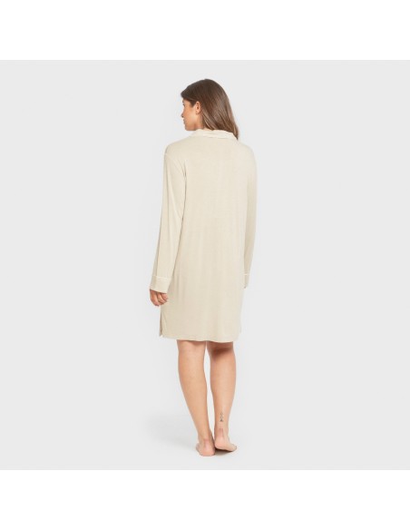 Camisón camisero viscosa punto mujer vestidos-y-blusones-mujer