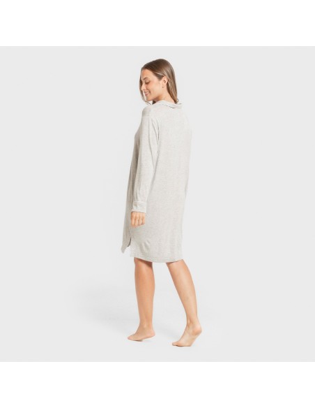 Camisón camisero viscosa punto mujer vestidos-y-blusones-mujer