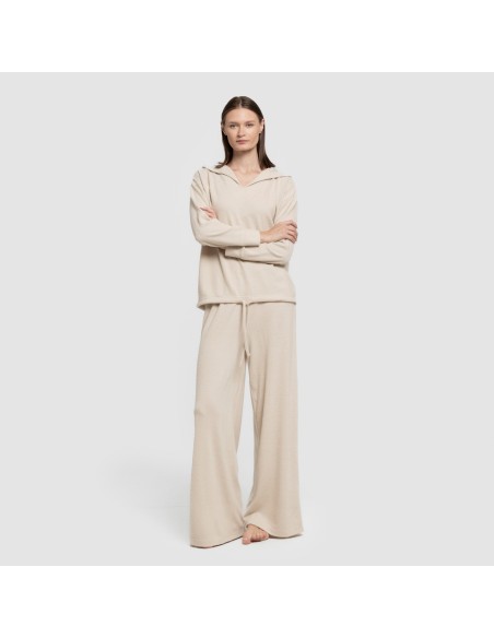 Pantalón largo ancho new punto extra suave pantalones-comodos-mujer