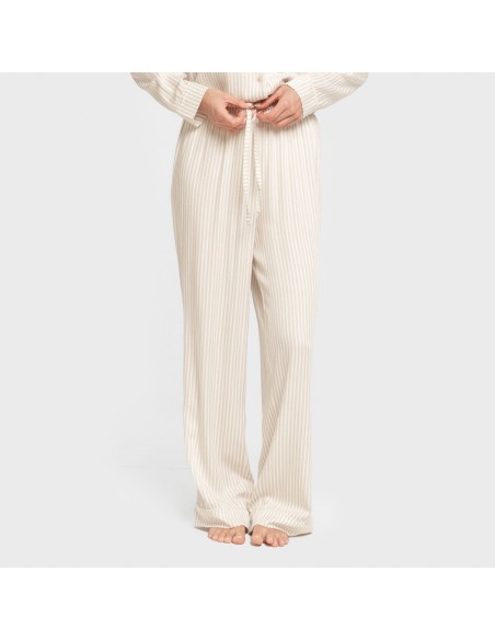 Pijama manga larga camisero viscosa mujer Raya Kodac arena pijamas-largos-de-mujer