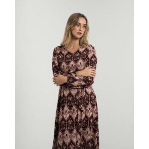 Vestido midi manga larga...