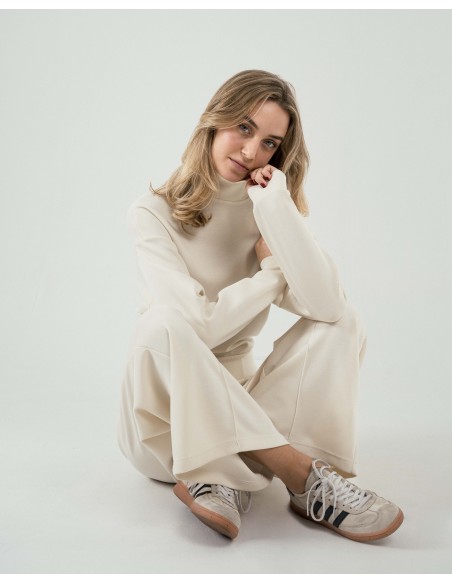 Sudadera cuello subido estilo modal mujer sudaderas-mujer
