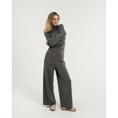 Sudadera cuello subido estilo modal mujer sudaderas-mujer