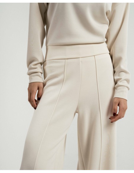 Pantalón largo pinzas estilo modal mujer pantalones-comodos-mujer