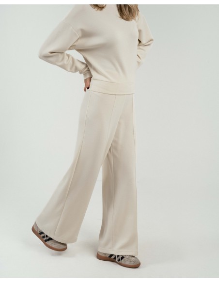 Pantalón largo pinzas estilo modal mujer pantalones-comodos-mujer