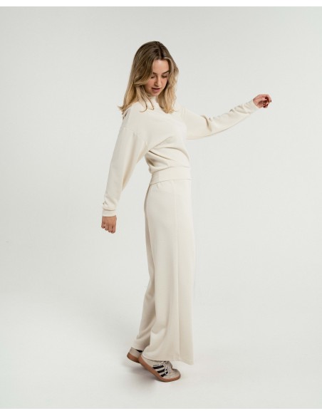 Pantalón largo pinzas estilo modal mujer pantalones-comodos-mujer