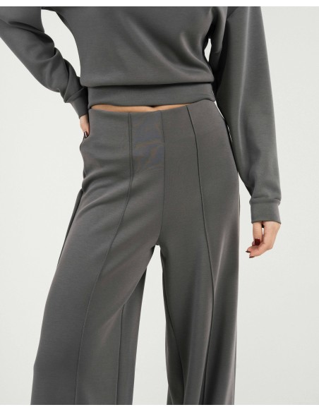 Pantalón largo pinzas estilo modal mujer pantalones-comodos-mujer