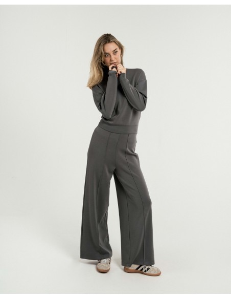 Pantalón largo pinzas estilo modal mujer pantalones-comodos-mujer