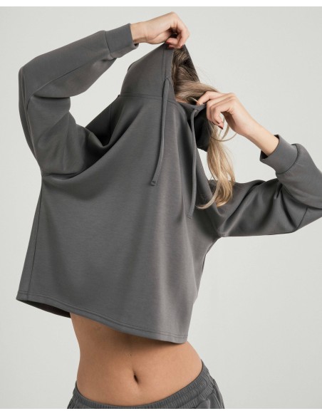 Sudadera capucha estilo modal mujer sudaderas-mujer