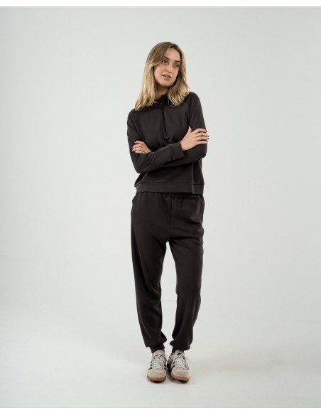 Sudadera media cremallera estilo modal mujer sudaderas-mujer