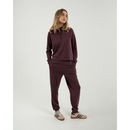 Sudadera media cremallera estilo modal mujer sudaderas-mujer