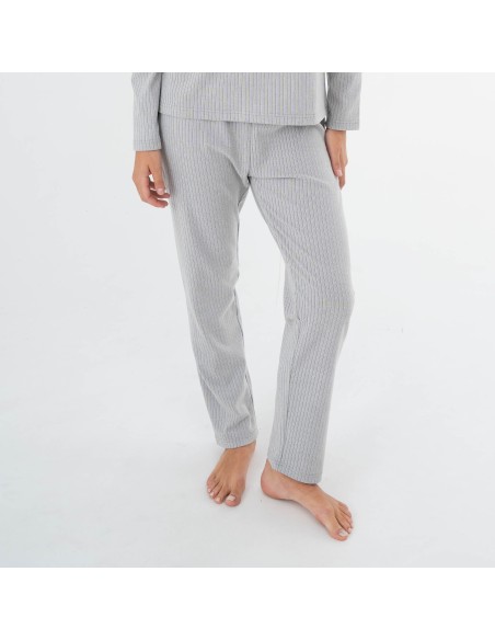Pijama canalé Raya ancha lisa pijamas-largos-de-mujer