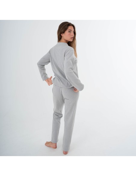 Pijama canalé Raya ancha lisa pijamas-largos-de-mujer