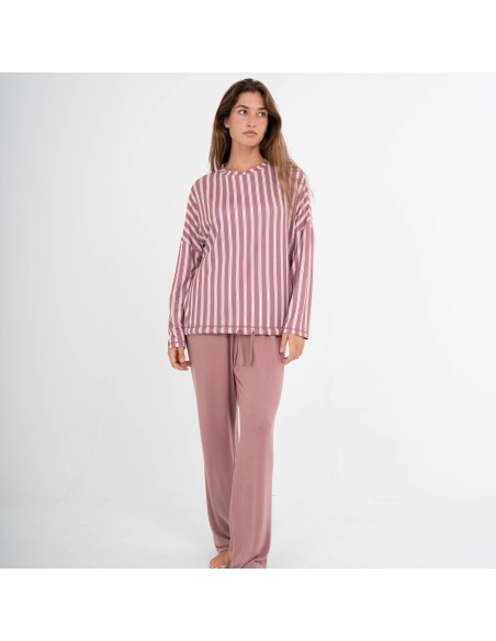 Pijama largo Secret mujer Raya Marsella rosette pijamas-largos-de-mujer