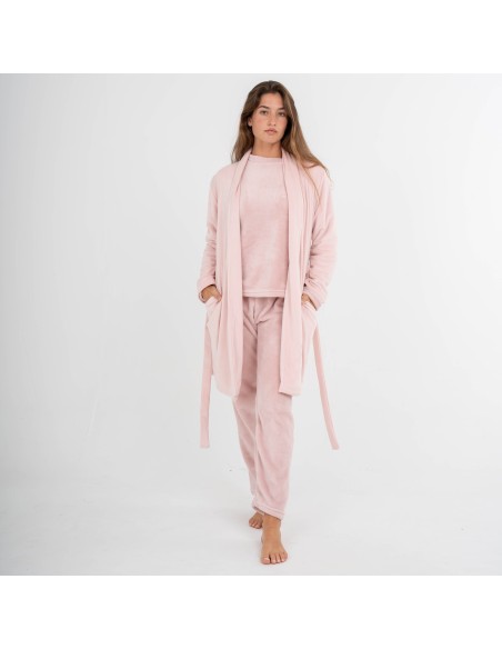 Bata terciopelo super soft lisa batas-mujer