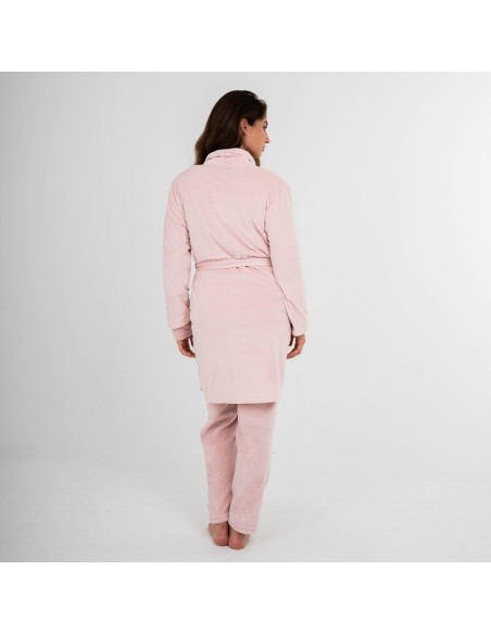 Bata terciopelo super soft lisa batas-mujer