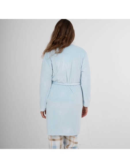 Bata terciopelo super soft lisa batas-mujer