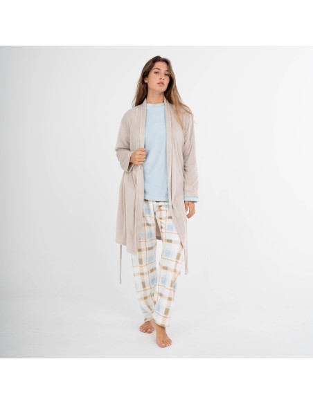 Bata terciopelo super soft lisa batas-mujer