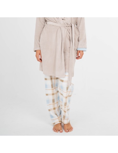 Bata terciopelo super soft lisa batas-mujer