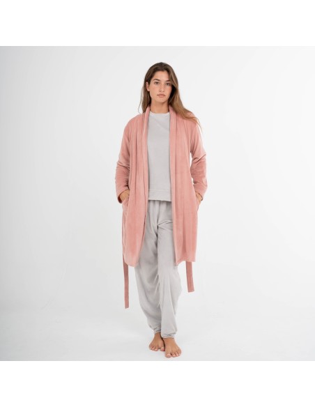 Bata terciopelo super soft lisa batas-mujer