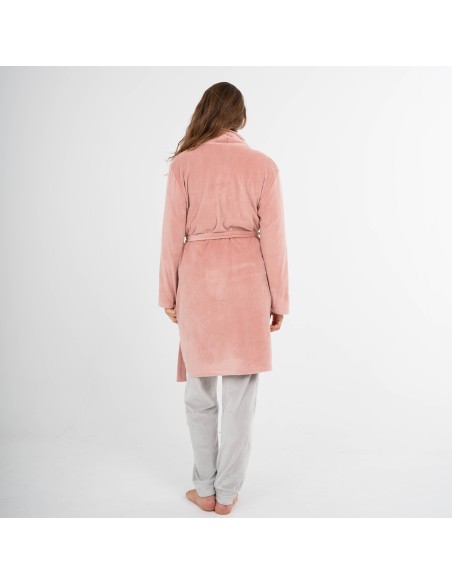 Bata terciopelo super soft lisa batas-mujer