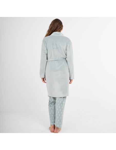 Bata terciopelo super soft lisa batas-mujer