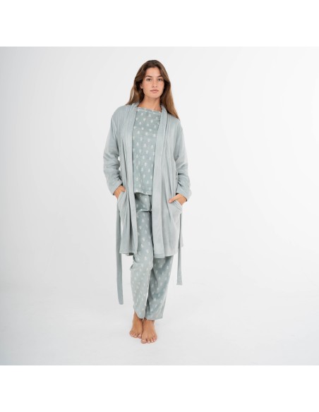 Bata terciopelo super soft lisa batas-mujer