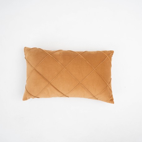 Cojín rectangular terciopelo algodón Rombo liso - funda + relleno cojines-rectangulares