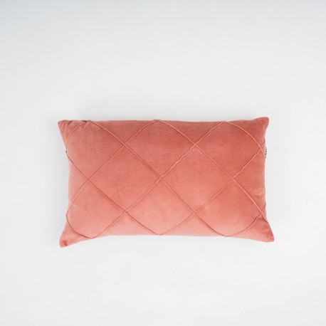 Cojín rectangular terciopelo algodón Rombo liso - funda + relleno cojines-rectangulares