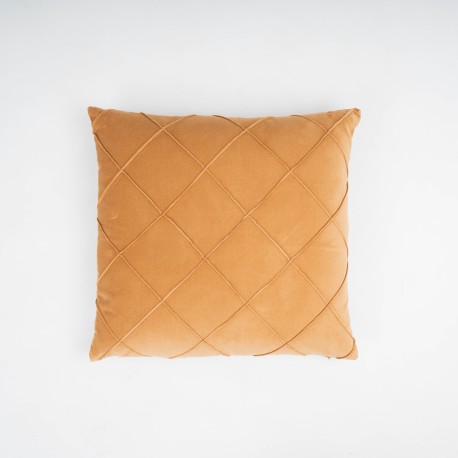 Cojín cuadrante terciopelo algodón Rombo liso 50x50 - funda + relleno cojines-decorativos