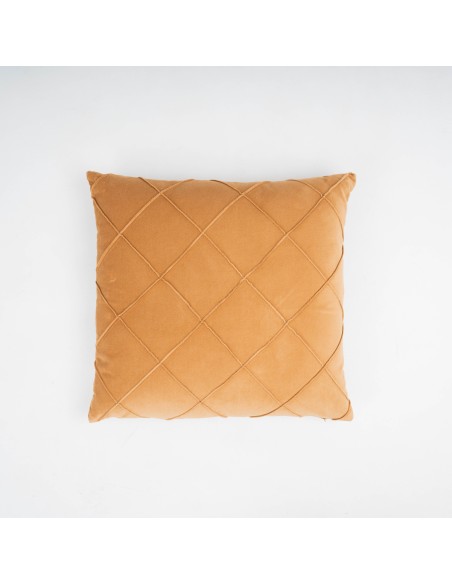 Cojín cuadrante terciopelo algodón Rombo liso 50x50 - funda + relleno cojines-decorativos