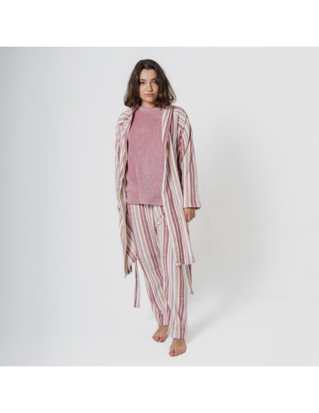 Bata coral Raya Calendula rosa batas-mujer