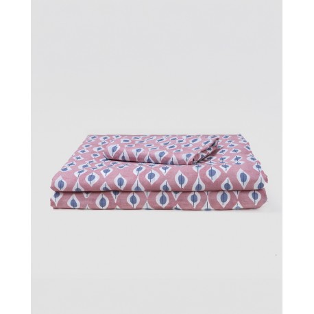 Juego de sábanas algodón Concha malva sabanas-de-algodon-100