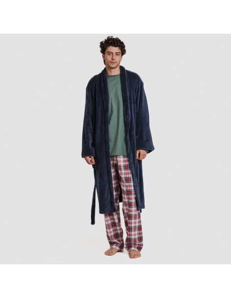 Bata coral hombre lisa batas-hombre