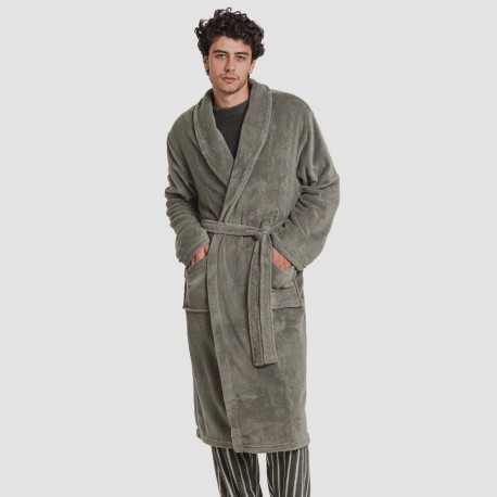 Bata coral hombre lisa batas-hombre